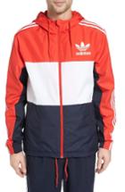 Men's Adidas Originals California Hooded Windbreaker - Red