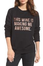 Women's Brunette The Label This Wine Sweatshirt /small - Black
