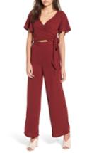 Women's Leith Surplice Jumpsuit, Size - Red