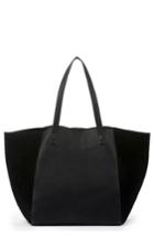 Sole Society Wesley Slouchy Suede Tote - Black