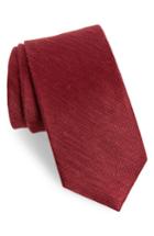 Men's The Tie Bar Jet Set Solid Silk Tie, Size X-long X-long - Burgundy