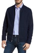 Men's Nordstrom Men's Shop Wool Blend Fleece Bomber Jacket - Blue