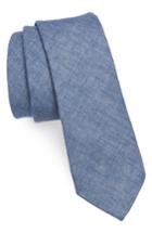 Men's 1901 Bedell Solid Cotton Tie, Size - Blue