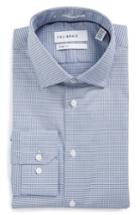 Men's Calibrate Trim Fit Non-iron Check Stretch Dress Shirt .5 - 32/33 - Blue