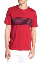 Men's 1901 Slub Stripe Pima Cotton T-shirt, Size - Red