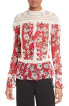 Women's Tracy Reese Silk Blouse - Red
