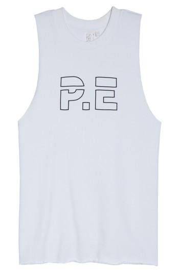 Women's P.e Nation Raserback Cotton Tank - White
