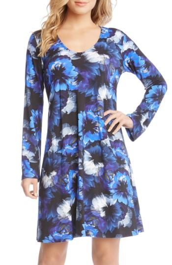 Women's Karen Kane Taylor Midnight Floral Print A-line Dress