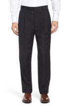 Men's Linea Naturale Pleated Microfiber Dress Pants - Blue