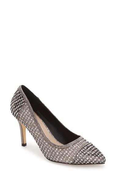 Women's Menbur Tambre Embellished Pointy Toe Pump Eu - Grey