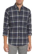 Men's Barbour Blane Regular Fit Plaid Sport Shirt, Size - Blue