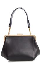 Clare V. Le Box Leather Top Handle Bag - Black