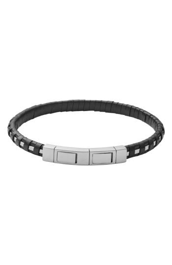 Men's Skagen Venthir Leather Wrapped Bracelet