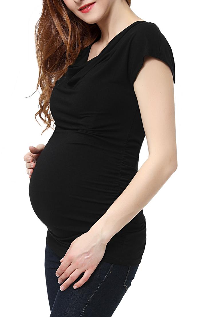 Women's Kimi And Kai Ariel Cowl Neck Maternity Top