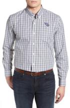 Men's Cutter & Buck Tennessee Titans - Gilman Regular Fit Plaid Sport Shirt, Size - Blue