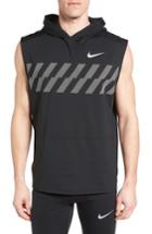 Men's Nike Sleeveless Running Hoodie - Black