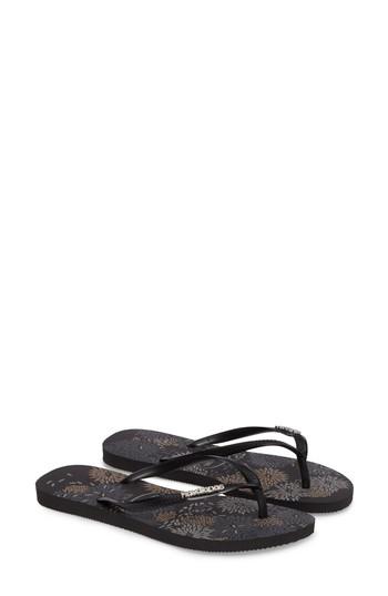 Women's Havaianas Slim Metallic Bloom Flip Flop /40 Br - Metallic