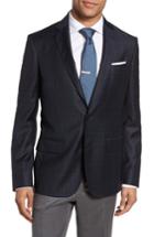 Men's Nordstrom Men's Shop Classic Fit Plaid Wool Sport Coat R - Blue