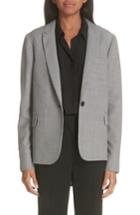 Women's Stella Mccartney Contrast Back Wool & Silk Blazer Us / 36 It - Black