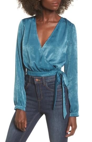 Women's J.o.a. Wrap Crop Top