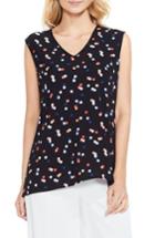 Women's Vince Camuto Multi Dot Mixed Media Top