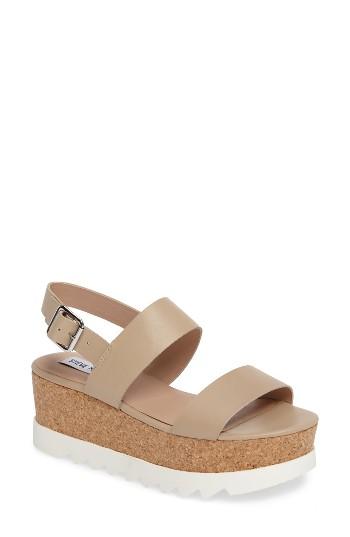 Women's Steve Madden Krista Wedge Sandal M - Brown