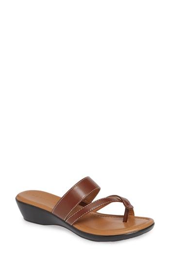 Women's Athena Alexander Barn Dance Wedge Slide Sandal M - Brown