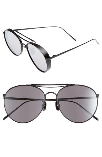 Women's Gentle Monster Big Bully 56mm Aviator Sunglasses - Black Mirror