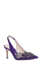 Women's Nine West Mathias Embellished Slingback Pump M - Purple