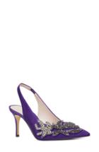 Women's Nine West Mathias Embellished Slingback Pump M - Purple