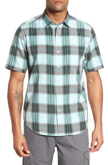 Men's Tommy Bahama Biscayne Plaid Fit Sport Shirt, Size Large - Green