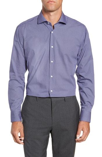Men's Ted Baker London Strame Slim Fit Geometric Dress Shirt .5 - Purple