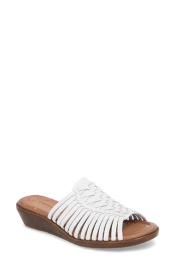 Women's Comfortiva Felida Huarache Slide Sandal .5 N - White
