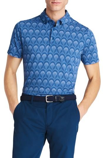 Men's Bonobos Flatiron Slim Fit Print Golf Polo, Size - Blue