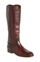 Women's Frye Melissa Button 2 Knee High Boot Regular Calf M - Burgundy