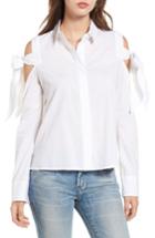Women's Bp. Bow Sleeve Cold Shoulder Shirt - White