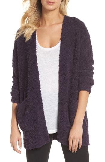 Women's Barefoot Dreams Cozychic Cardigan - Purple