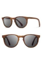 Women's Shwood 'belmont' 48mm Wood Sunglasses - Walnut/ Grey