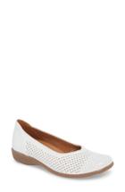 Women's Ara Avril Perforated Flat .5 M - White