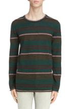 Men's Lanvin Multistripe Wool Sweater - Green