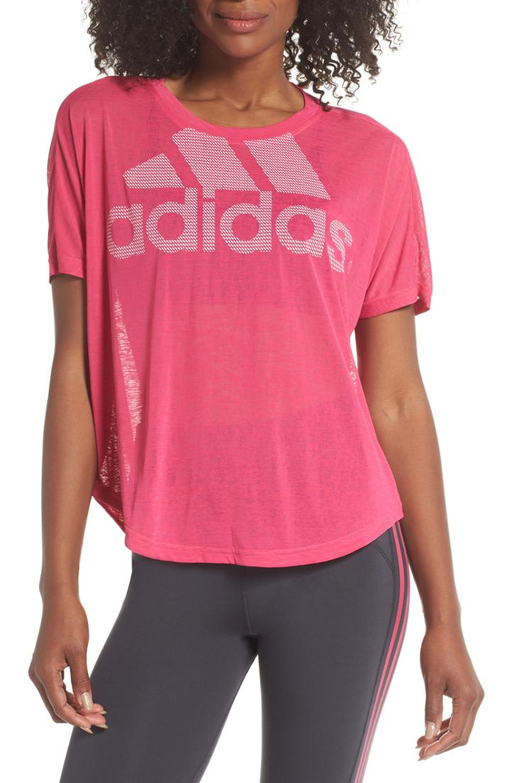 Women's Adidas Magic Logo Tee - Pink
