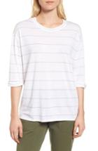 Women's Nordstrom Signature Stripe Relaxed Tee - White