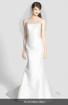 Women's Amsale 'preston' Silk Magnolia Sheath Wedding Dress