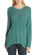 Women's Eileen Fisher Tencel Lyocell Blend Sweater, Size - Green