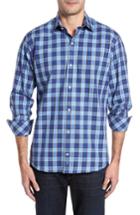Men's Tailorbyrd Boothville Check Sport Shirt, Size - Blue
