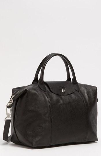 Longchamp 'le Pliage Cuir' Leather Handbag -