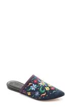 Women's Bernardo Allie Embroidered Mule .5 M - Blue