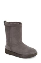 Women's Ugg Classic Short Waterproof Boot .5 M - Grey