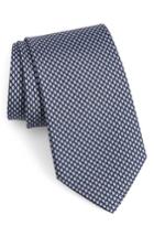 Men's Salvatore Ferragamo Form Print Silk Tie, Size - Blue