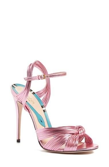 Women's Gucci 'allie' Peep Toe Pump .5us / 36.5eu - Pink